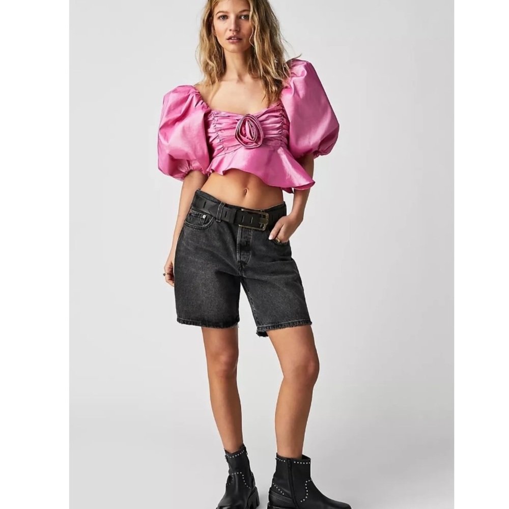 Free People X For Love & Lemons Judith cropped top 🍋 - Picture 2 of 7
